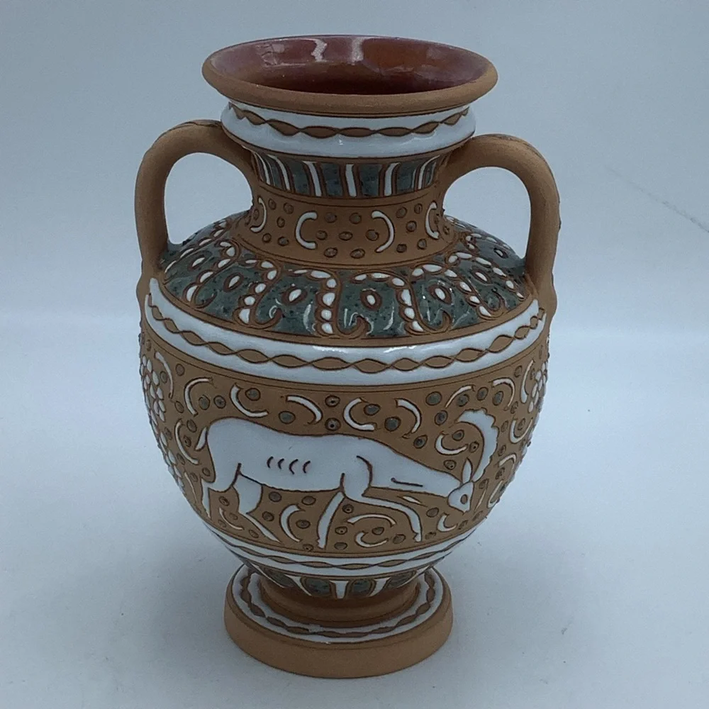 Handmade Dakas Keramic Rodos Greece Vase